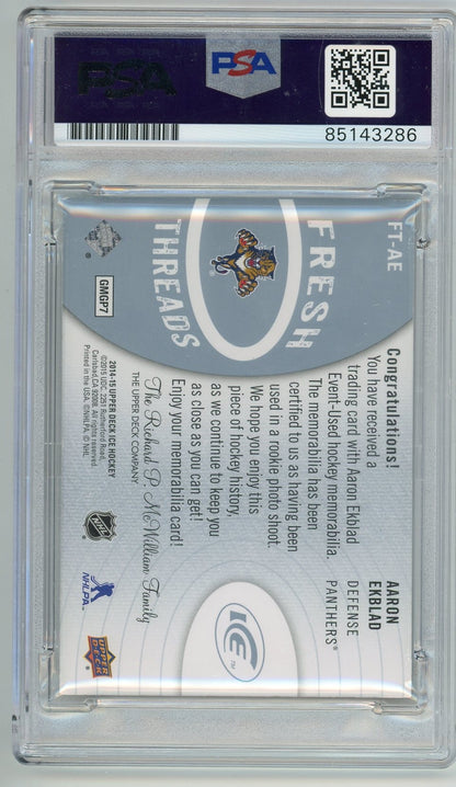 Aaron Ekblad Autographed 2014-15 Upper Deck Fresh Threads #Ft-Ae Psa Authentic A
