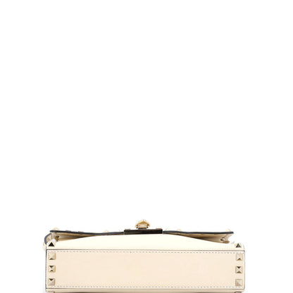 Valentino Garavani Rockstud Flip Lock Flap Bag Leather Medium
