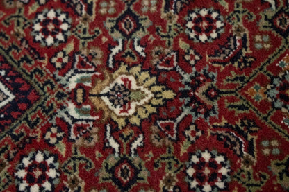 Handmade 4x6 Wool Indo-Bidjar Rug Floral Geometric Oriental Carpet