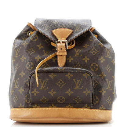 Louis Vuitton Vintage Montsouris Backpack Monogram Canvas Mm