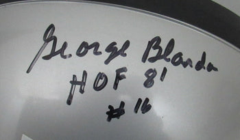 George Blanda Hof Signed Raiders Full Size