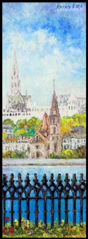 Oil Painting Signed Framed by Ira Kovacs-Nagy of Buda Kingdom Budapest Hungary