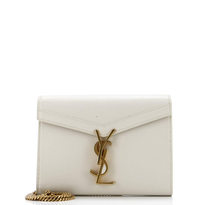 Saint Laurent Cassandra Chain Wallet Leather Mini