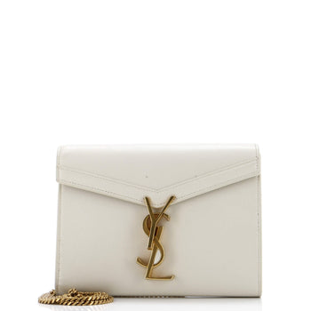 Saint Laurent Cassandra Chain Wallet Leather Mini