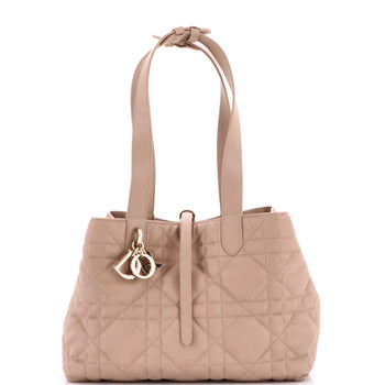 Medium Christian Dior Toujours Tote Bag Macrocannage Quilt Calfskin