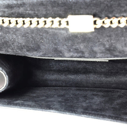 Saint Laurent Classic Monogram Tassel Crossbody Bag Crocodile Embossed Leather