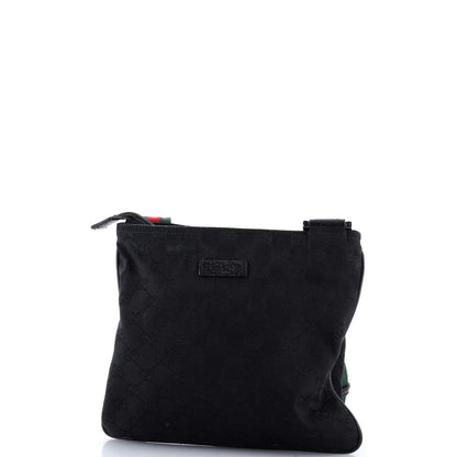 Gucci Web Strap Messenger Bag Gg Canvas Small