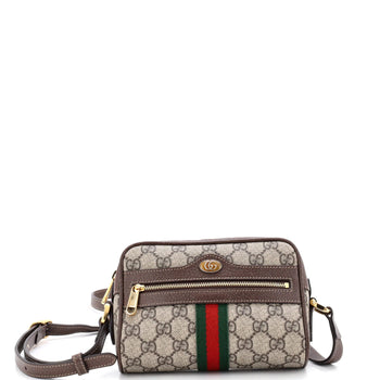 Gucci Ophidia Shoulder Bag Gg Coated Canvas Mini