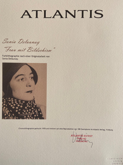 Sonia Delaunay Lithograph Coa Signed Op Numbered: Piet Mondrian