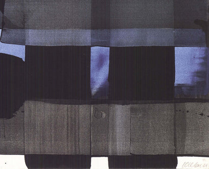 Pierre Soulages Gouache " Offset Lithograph Abstract