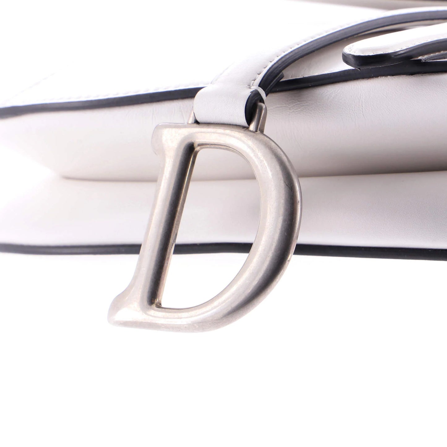 Christian Dior Saddle Handbag Leather Medium