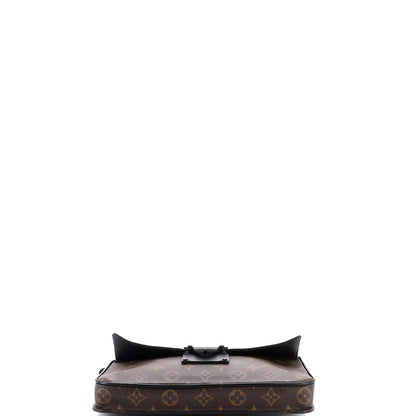 Louis Vuitton S Lock A4 Wristlet Pouch Macassar Monogram Canvas