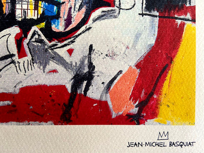 Jean-Michel-Basquiat, Coa Lithograph Signed Numbered In Pencil