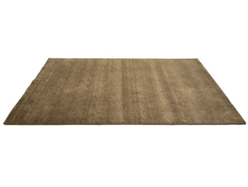 Brown Solid Hand-Loomed 6X9 Gabbeh Wool Rug