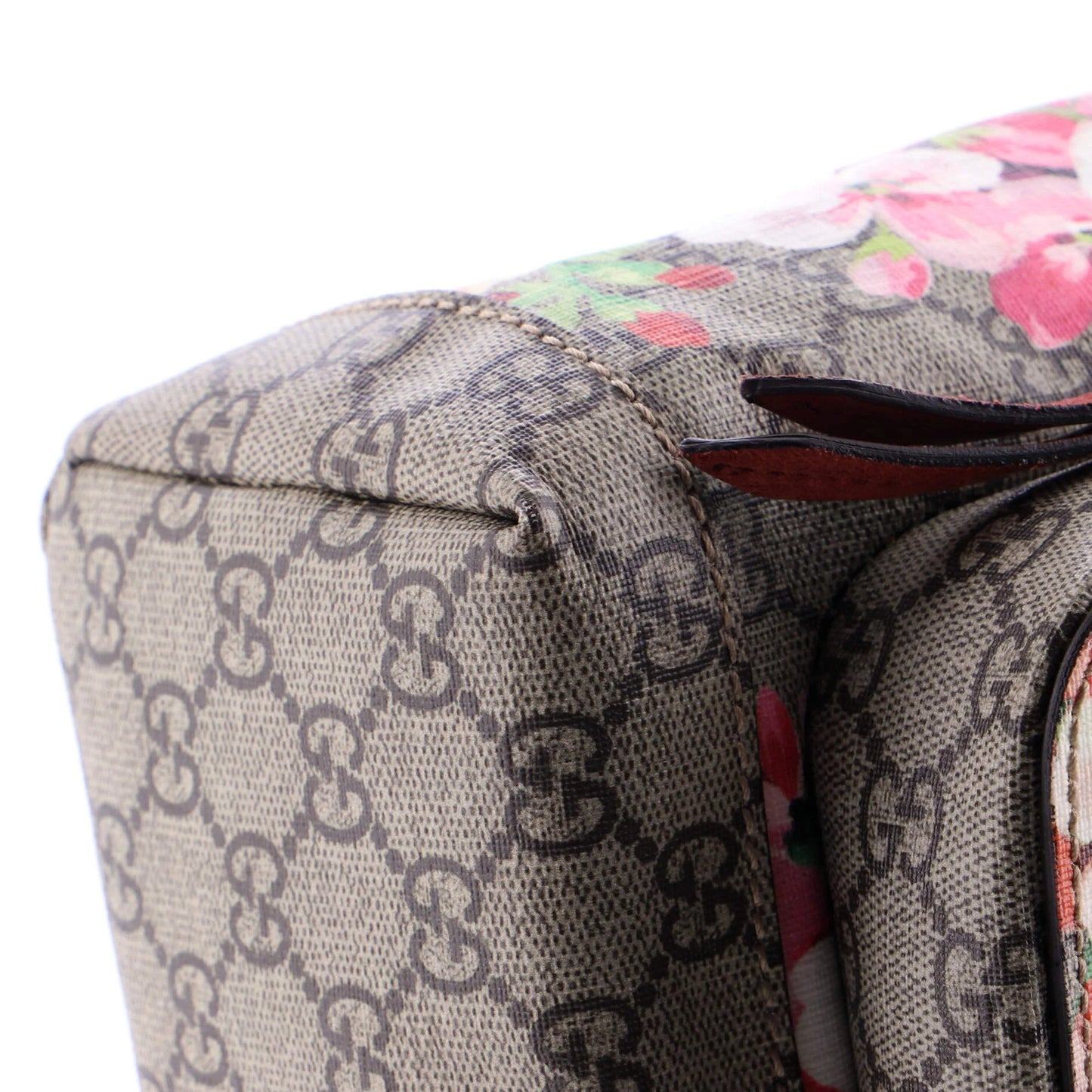 Gucci Buckle Backpack Blooms Print Gg Coated Canvas Small