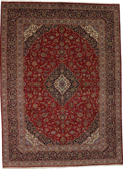 Vintage Traditional Signed Oriental Rug Handmade