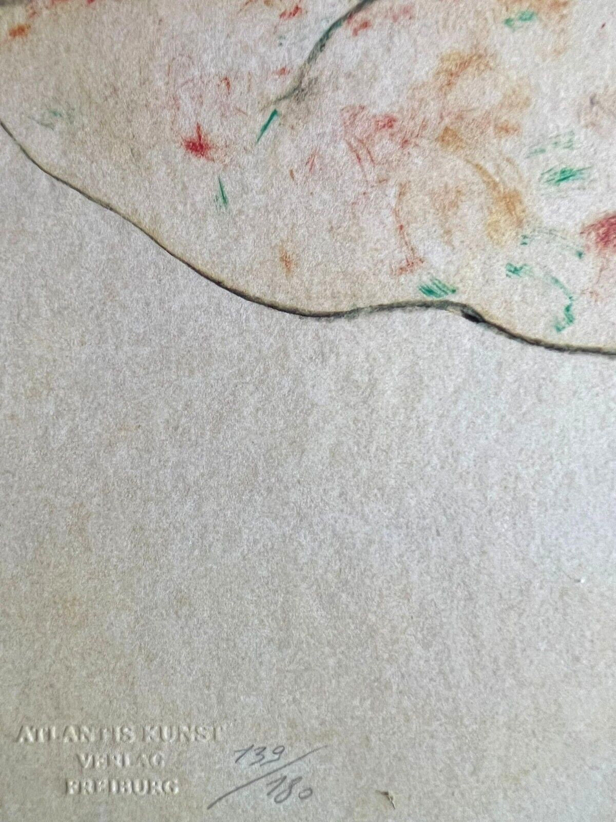 Egon Schiele Lithograph From An Painting Coa Signed In Pen Numbered