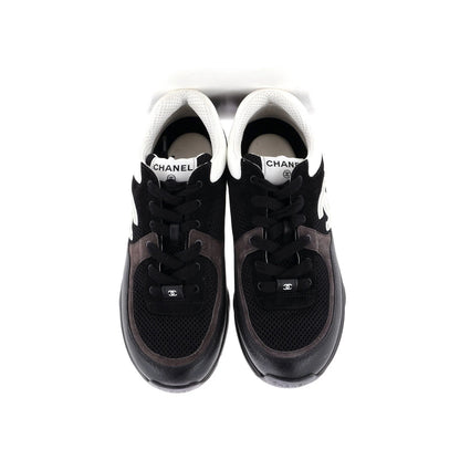 Chanel Women'S Cc Low-Top Sneakers Leather And Mesh