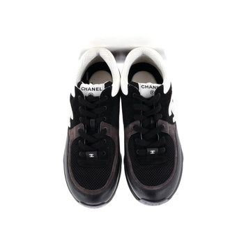 Chanel Women'S Cc Low-Top Sneakers Leather And Mesh