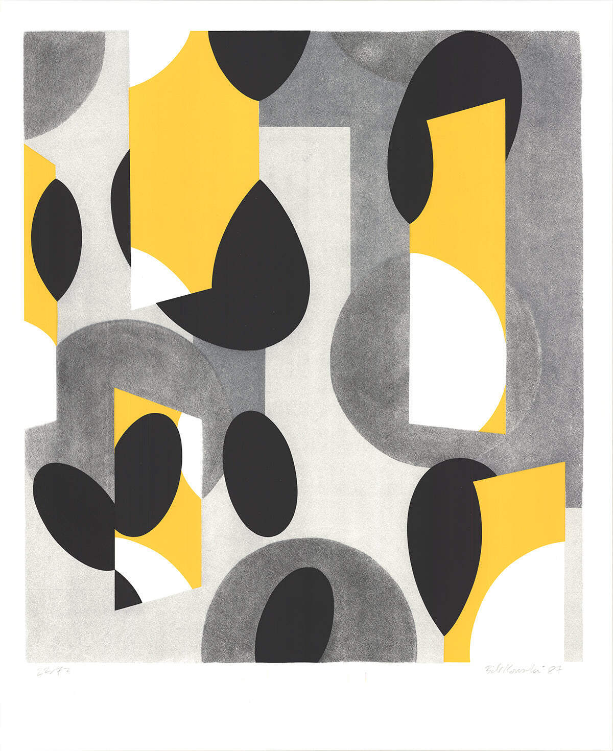 Bill Komoski Community Holiday Festival Signed " Serigraph Contem