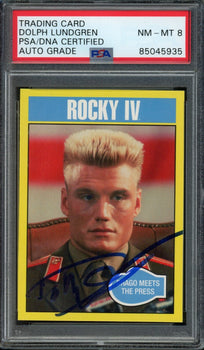 Dolph Lundgren Signed 2016 Rocky Iv Trading Card