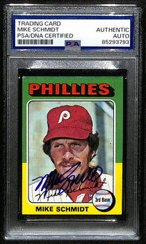 Mike Schmidt Hof Signed/Autographed 1975 Topps Card #70 Phillies Psa/Dna 190631