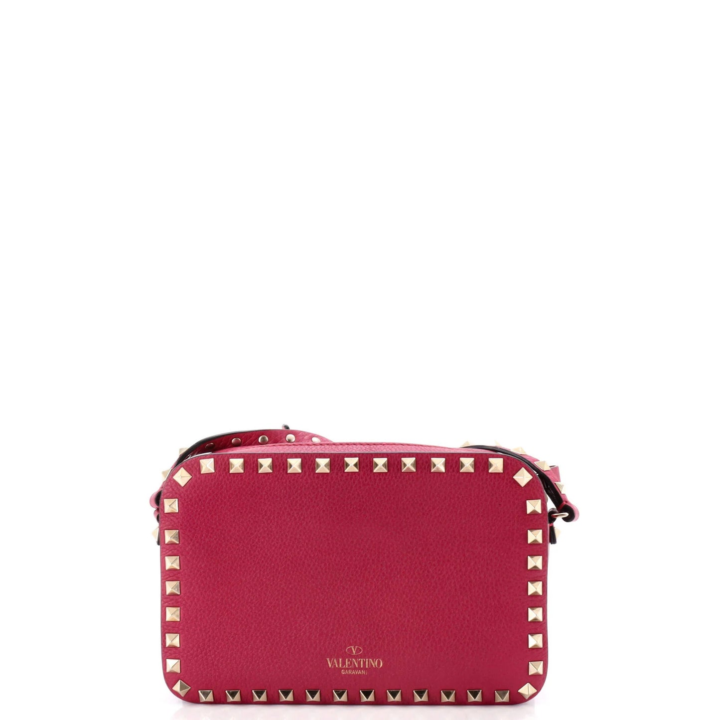 Leather Valentino Garavani Rockstud Flip Lock Camera Crossbody Bag