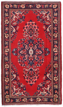 2'2X3'8 Ft Handmade Oriental Area Rug Red Tribal