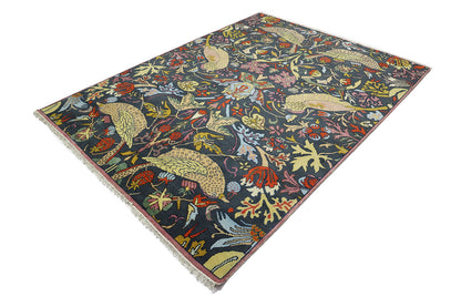 One-Of-A-Kind Birds Design Chobi Oriental Rug