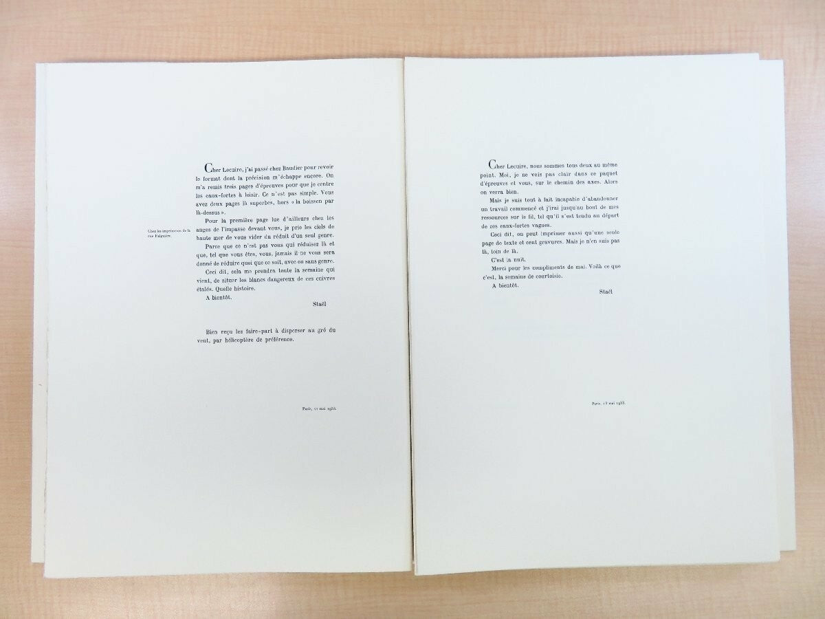 Nicolas De Stael -Lettres De Nicolas De Stael A Pierre Lecuire 1966 Ed225 Signed