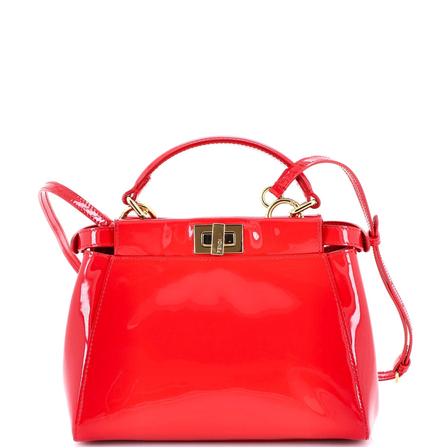 Fendi Peekaboo Iconic Bag Patent Mini Mini