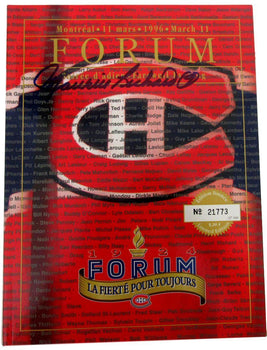 Maurice Richard Canadiens Signed Last Game At The