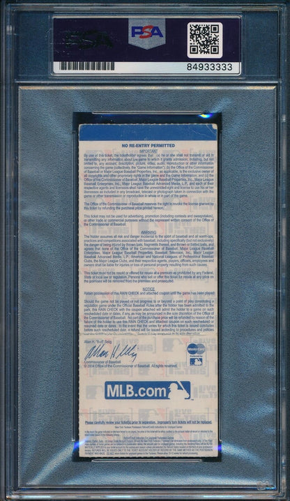 2004 Alcs Game 7 Ticket Clincher David Ortiz Hof Red Sox Signed/Auto Psa/Dna