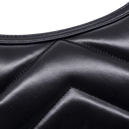 Gucci Gg Marmont Half Moon Chain Shoulder Bag Matelasse Leather Small