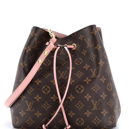 Louis Vuitton Neonoe Handbag Monogram Canvas With Leather Mm