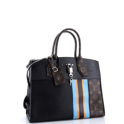 Louis Vuitton City Steamer Handbag Limited Edition Monogram Canvas And Leather