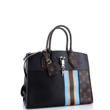 Louis Vuitton City Steamer Handbag Limited Edition Monogram Canvas And Leather