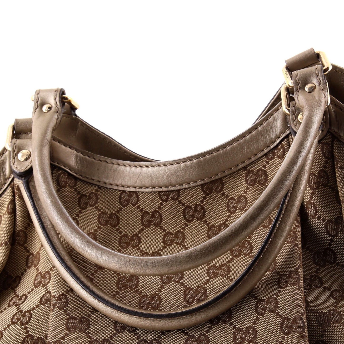 Gucci Sukey Tote Gg Canvas With Leather Large