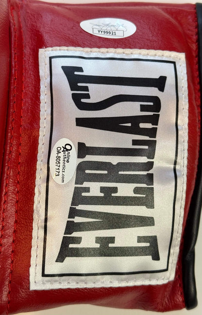 Muhammad Ali Autographed Red Everlast Left Hand Boxing Glove (Jsa)