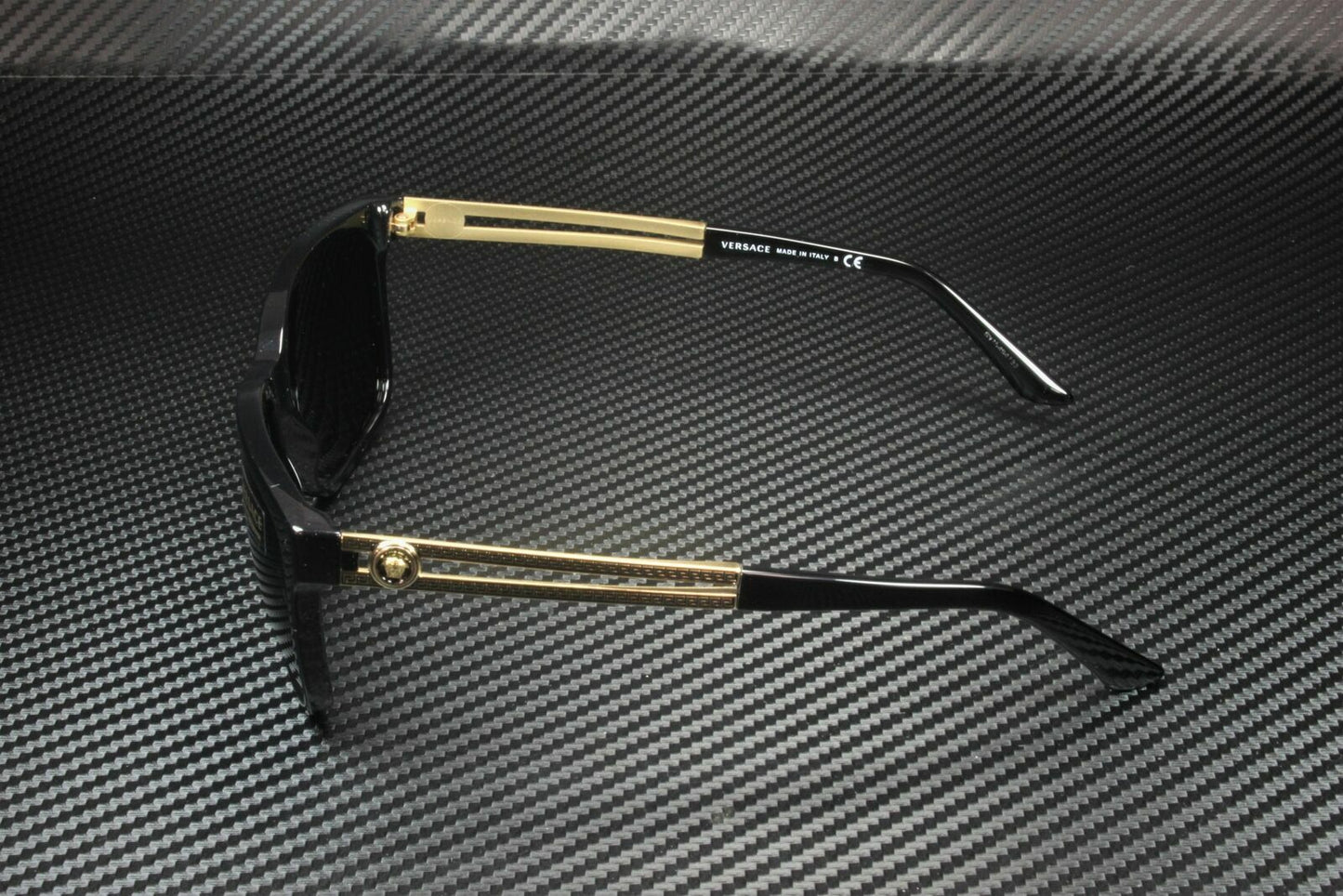 Versace Ve4307 Gb1 87 Black Grey Lens Men'S Square Sunglasses 58Mm