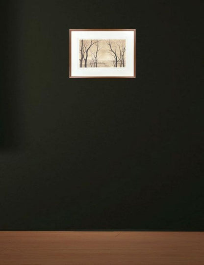 Setting Sun Etching 1987 Authentic Framed Ryohei Tanaka Signed Art 47/ 100