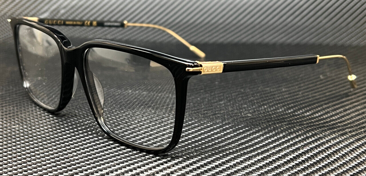 Gucci Gg1273O 001 Black Gold Men'S Medium 56 Mm