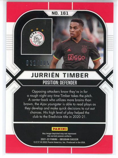 Jurrien Timber 2021-22 Panini Obsidian Soccer