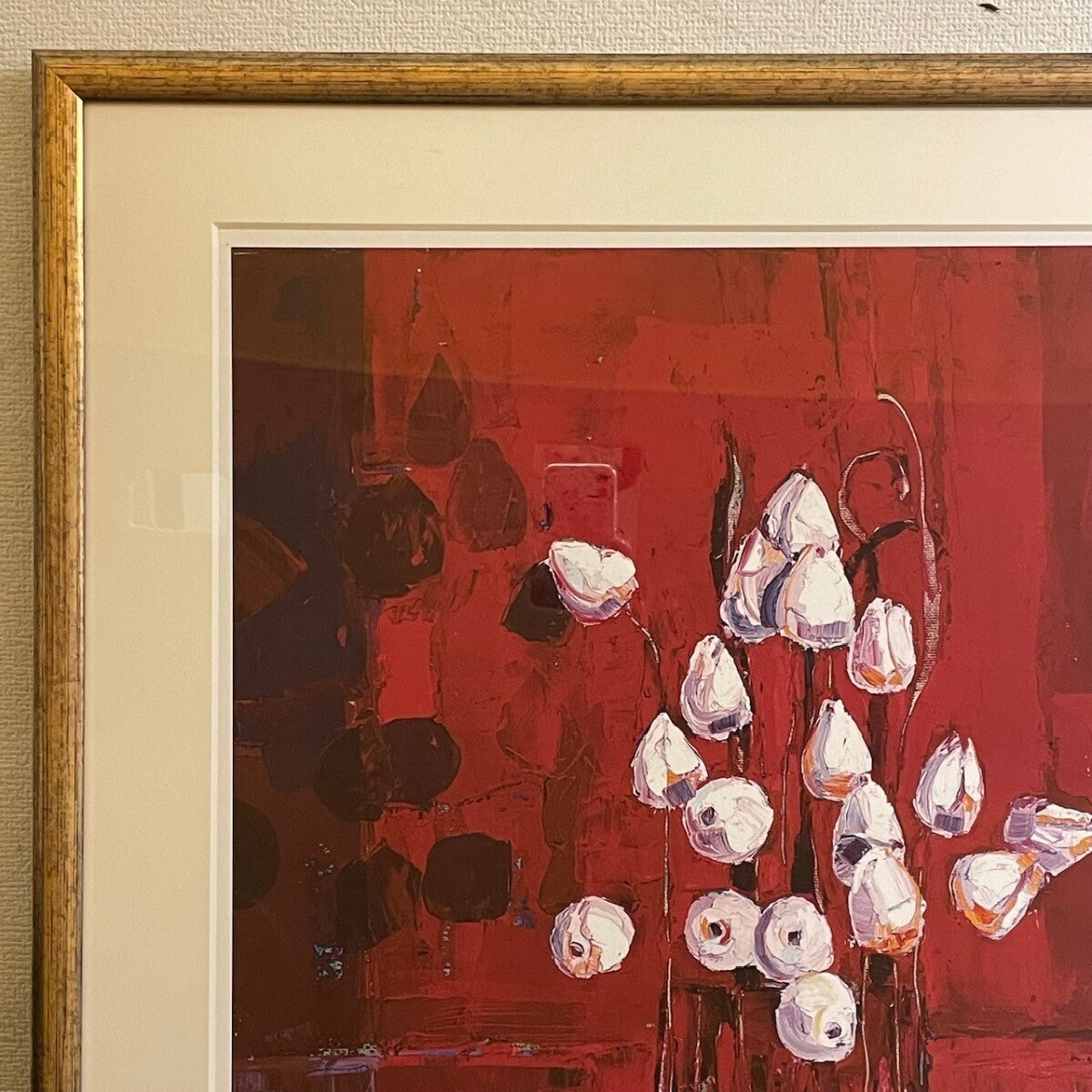 Kirsty Wither Signed Original Lithograph Print Framed "Still Life Flower"