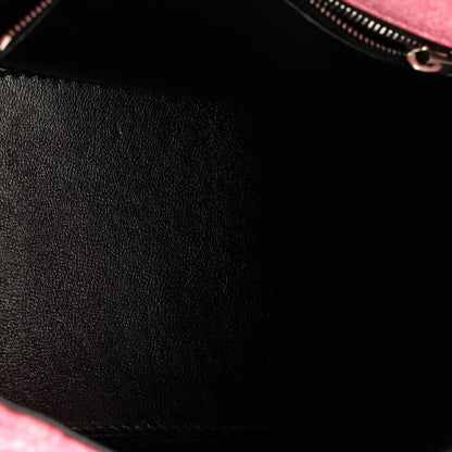 Balenciaga Hourglass Top Handle Bag Denim Printed Leather Small