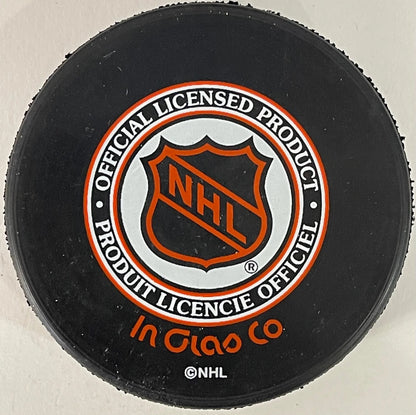 Woody Dumart Autographed Boston Bruins Official Puck