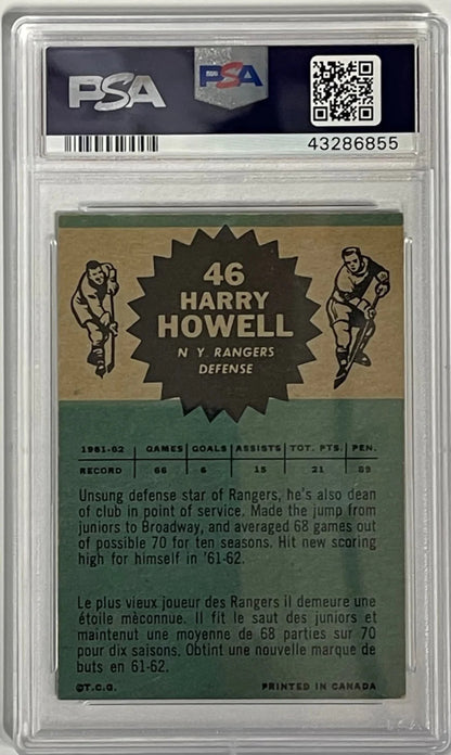 Harry Howell Autographed 1962-63 Topps Card #46 (Psa)
