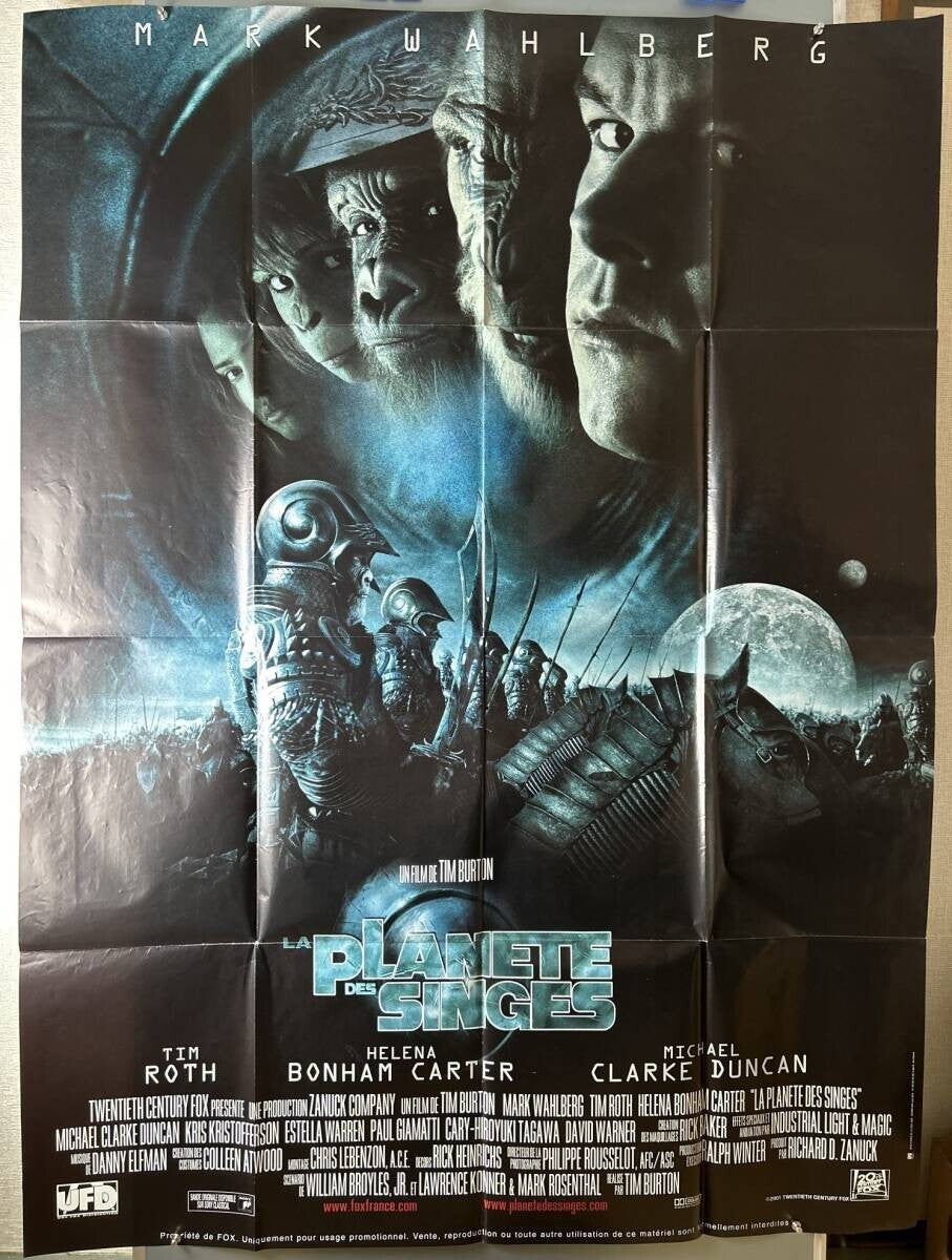 Planet Of The Apes Mark Wahlberg French Large Poster 157X115 Cm (62X45 In)