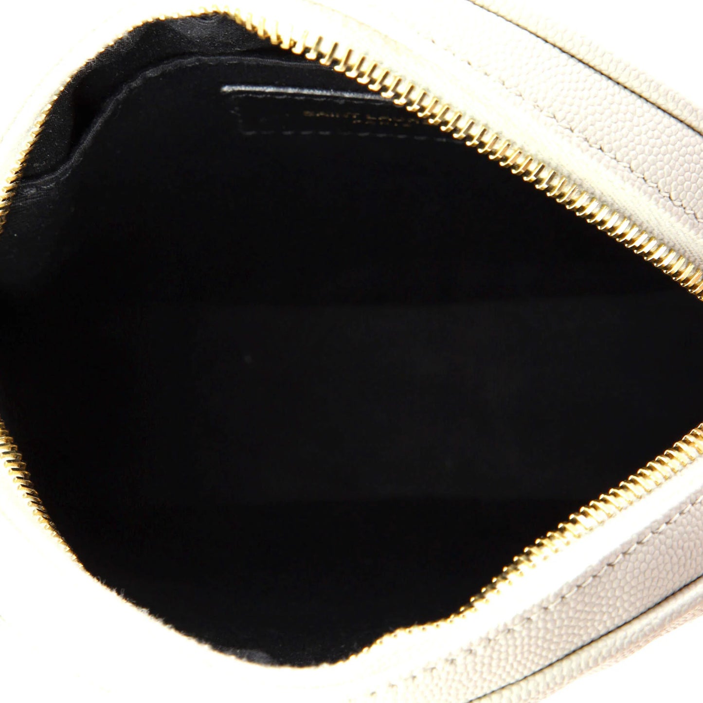 Saint Laurent Vinyle Round Camera Bag Matelasse Chevron Leather