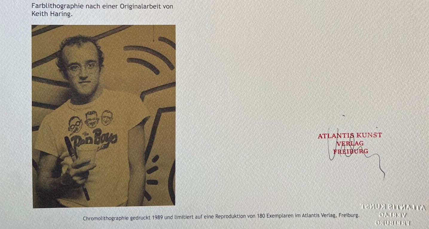Keith Haring Lithograph Certified Coa Signed
